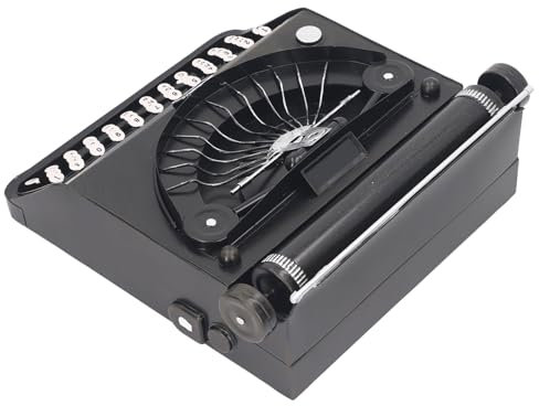 HEEPDD Retro-Vintage-Schreibmaschinen-Modell, schwarz, tragbar, manuelle Requisiten, Dekoration für Zuhause und Büro