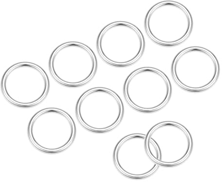 METALLIXITY 10Stk Metall O Ring Schnallen 20mm ID 3mm Dicke Silber Ton | Zinklegierung, Geschweißt, Runde Ringe, Für Handwerk Basteln Taschen Geldbörsen