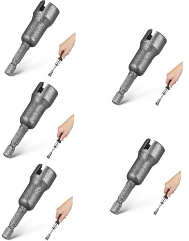 UKCOCO 5 Teiliger Steckschlüssel Schlitz Flügelmutter Bohrer Flügelmutter Schraubendreher Werkzeug Anhängerheber Bohrer Adapter Schlitz Flügelmuttern Bohrer Flügelmutter