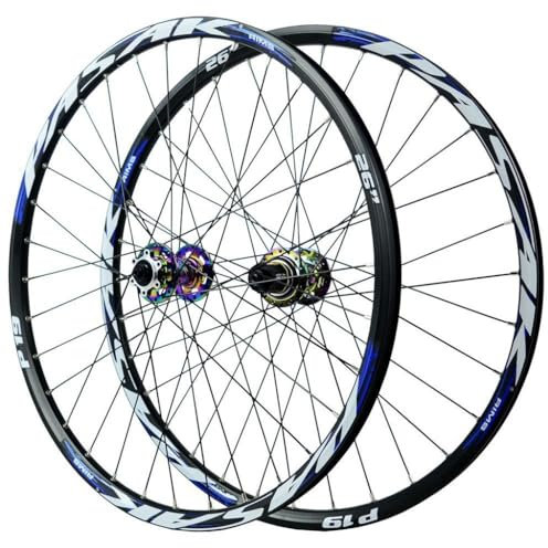 LPYDWZ 24 MTB Fahrrad Radsatz 26 Zoll, Doppelwand Scheibenbremse 4 Abgedichtete Lager 27,5/29 Zoll Vorder Und Hinterradfelge for 7-12 Gänge 135MM(9 * 100mm/10 * 135mm,24 inch)