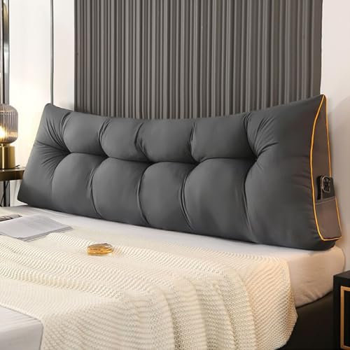 G,200cm*50 * 15cm, Kissen Bett Rückenkissen Lesekissen Für Bett Rückenlehne Kissen Mit Tasche Rückenpolster Bequemes Lendenkissen Sofa Rückenkissen Lendenwirbel-Rückenstützkissen