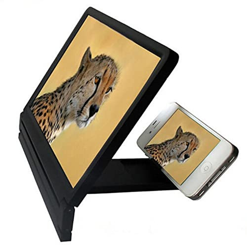 KFETCN Phone Screen Magnifier 3D Mobile Phone HD Screen Magnifier Video Amplifier Phone Stand Enlarged Folding Bracket Video Screen Amplifier Holder