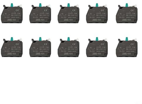 HpLi ZBE-101/ZBE-102 Lot de 10 blocs de contact simples - Borne de raccordement électrique pour l'intérieur et l'extérieur (ZBE-101)
