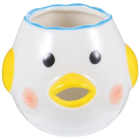 Cabilock Egg Separator for Chicken Ceramic Egg Yolk Filter Tool Easy to Use Clean for Kitchen Baking