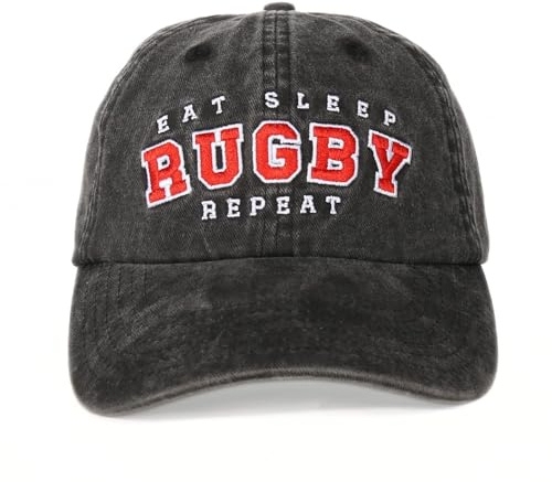 INNObeta Rugby Gifts, Adjustable Embroidered Cap Grey