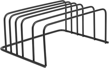 Luxshiny support de planche à découper support de rangement de cuisine présentoir de planche à découper étagère de cuisine stand de la planche à découper stockage de pots Acier Carbone Noir