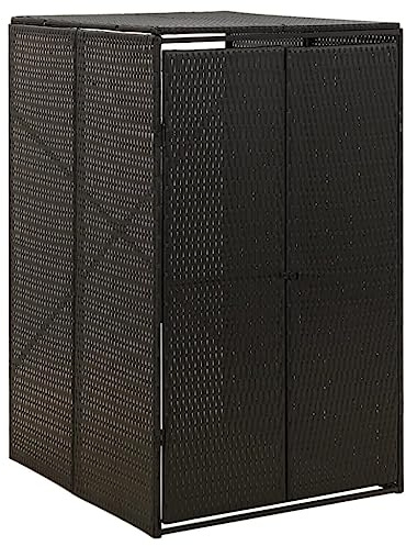 Générique Abri pour Poubelle Noir 70x80x117 cm Résine tressée,Maison & Jardin,Produits ménagers,Accessoires pour conteneurs à déchets,Cache-conteneurs à déchets,Noir,11.8 KG,319860