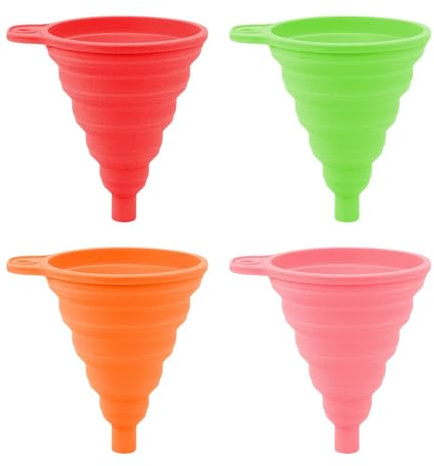 4 Mini Embudos, Universales Para Carros De Cocina, Herramientas De Llenado De Aceite, Accesorios Para Contenedores De Pequeño Calibre.