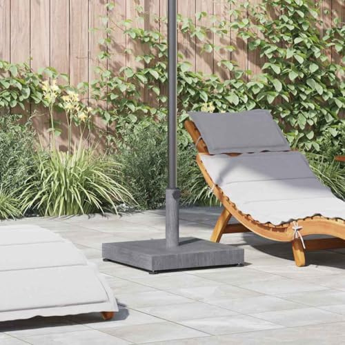 Base de parasol extérieur Réglable Aspect bois gris foncé Maison & jardin Pelouses & jardins Vie en extérieur Accessoires pour parasols & voiles d'ombrage Supports pour parasols (Poids 27.2KG)