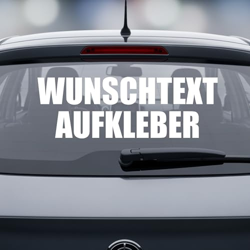 Wunschtext-Aufkleber für Heckscheibe | Individuell Gestaltbar | Auto Sticker Schriftzug personalisiert