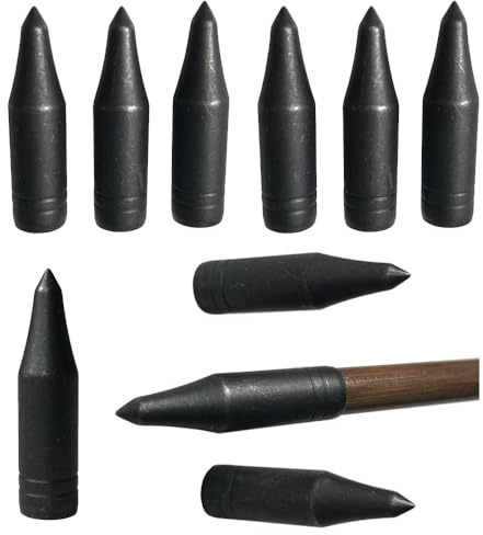 PYMUST 30pcs tirant des Pointes de flèches 70/75/80grain pour od 8mm Arbre en Bambou ou flèche en Bois à tête Large tir à l'arc Chasse Pointes cibles