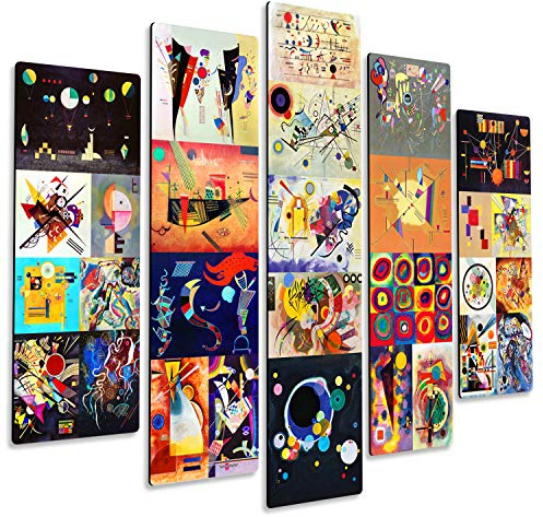 Giallobus - 5 Multi Panel Art Board - Vassily Kandinsky - Kandinsky Collage 1 - MDF-Holz - 140x100