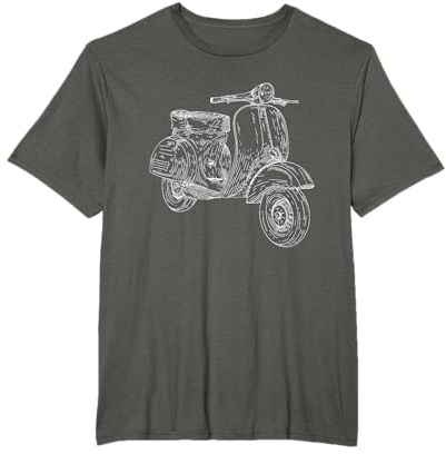 Scooter De época Moto Conductores Scooters Camiseta