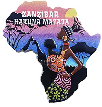Zanzibar Tanzania - Calamita da frigorifero 3D, regalo per souvenir, decorazione per casa e cucina, collezione Zanzibar