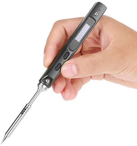 Soldering Iron Kit, TS100 DC 12V-24V 65W Mini Portable Digital Electric Soldering Iron Welding Kit Adjustable Temperature Soldering Gun Welding Tools