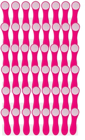 48 Wäscheklammern mit Federn aus rostfreiem Edelstahl Soft Grip Softgrip Soft Touch Softtouch, Pink