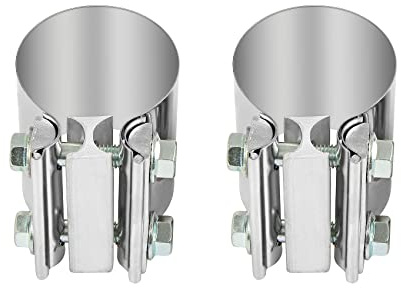 Godimg Auspuffschelle 2,5 Zoll (64.1mm), 2 St x Stoßverbinder Auspuffschelle Klemmhülse Edelstahl 2Pcs