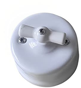 lmoikesz Bouton Interrupteur Portable détachable Remplacement Rond élégant Vintage décoratif Universel Maison Lampe interrupteurs Accessoires