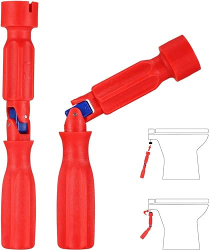 WC Sitz Montageschlüssel, Universal WC Sitz Installation SchlüSsel, Montageschlüssel mit Gelenk Toilettensitz Montagewerkzeug 10/13/17 mm, Rot