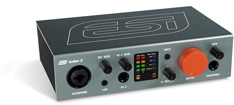 ESI Amber i1 | Interface audio USB professionnelle 24 bits/192 kHz avec 2 entrées et 2 sorties