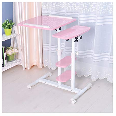 Mobiler Überbett-Computertisch, Betttablett, Betttisch, Tage Überbetttisch, Höhenverstellbar, Mehrere Farbe, Für Zuhause Und Büro, Tisch Mit Rollen Über Dem Bett