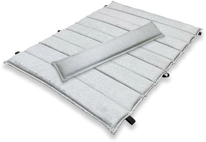 SCALANT - Set Auflage mit Kissen (hellgrau) für Waldsofa Classic/Premium/Swing. Schnelle Befestigung und Wasserabweisend, Polsterauflage