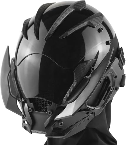 Marikito punk Mask, casco futuristico, casco fantascientifico unico per adulti, perfetto per cosplay e feste rave