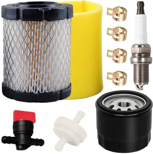 ZAMDOE 796032 591583 Filtre à air Type Court 798911 Préfiltre pour Briggs Stratton 5429K 21B807 21B902 9.0-12.5 HP remplace Les Moteurs tondeuses autoportées pour tracteurs 492932S Filtre à Huile