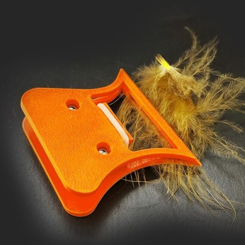 Clip per piume, pieghevoli, strumenti per la costruzione di mosche, in plastica, con piume, morsetto pieghevole con piume (clip L)