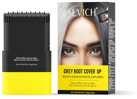 SEVICH Peigne de retouche 2 en 1 coréen, bâton de retouche instantané des racines des cheveux | Design double face pour une couverture naturelle des cheveux gris, formule hydratante durable avec