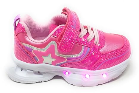 Lelli Kelly Schuhe Dora LKAL5262 Farbe Fuchsie mit Lichtern Weiße Gummisohle stoßdämpfend, fuchsia, 32 EU