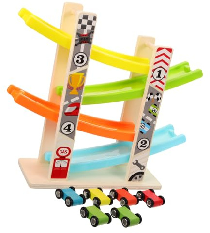 GALPADA Planeador de Pista Juguete de Coche de Juguete Rainbow Color Educativo para Deslizantes de Coche de Carreras para Coches Cars Cuatro