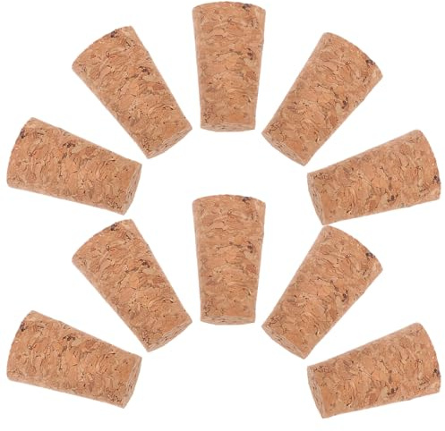 DOITOOL Tapones de Corcho Cónicos para Botellas de Vino y Vidrio Tamaño 20X15X35 MM Paquete de 100 Unidades Sellado Hermético para Conservación Ideales para Botellas Pequeñas y