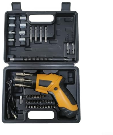 Juego de destornilladores eléctricos inalámbricos, mini taladro recargable con luz, destornillador de batería de litio para bricolaje doméstico
