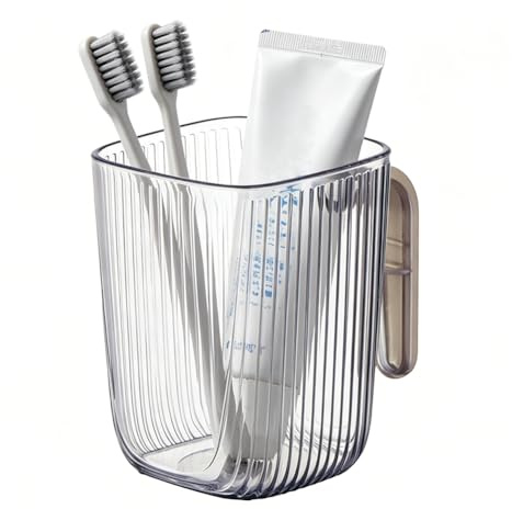 Taza de Cepillo de Dientes de Plástico con Asa para Baño | Vaso para Cepillo de Dientes, Vaso de Pasta de Dientes para Cepillarse Los, Taza de Plástico