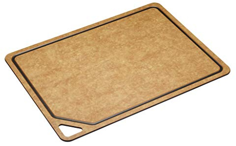 KitchenCraft Natural Elements Eco Chopping Board, Craft Paper/Resin, Brown, 44 x 32.5 cm