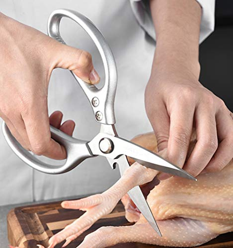 Küchenschere aus Edelstahl, multifunktional, sehr scharf, für Fleisch, Fisch, Huhn, Pizza, Salat, Grill, robust