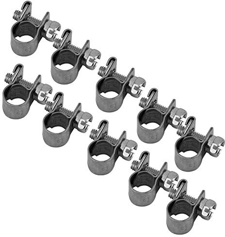 Collier de Serrage, 10PCS Collier de Serrage de Tuyau de Carburant en Acier Inoxydable(6-8mm)