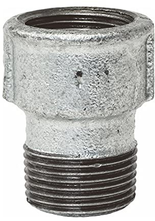 Temperguss-Gewindefitting verzinkt Muffe, IG x AG 3/4 Zoll, Typ 529a, DVGW