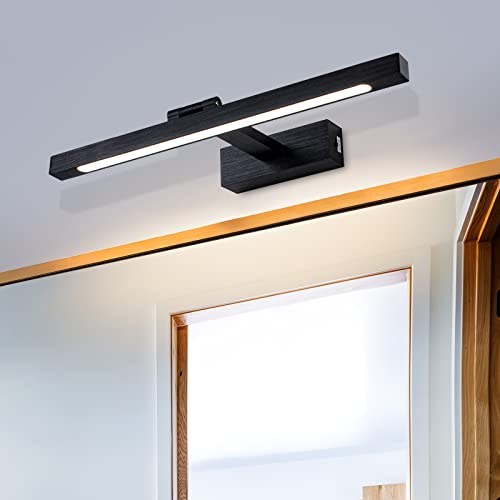 TYhogar Spiegelleuchte Bad 40cm 3000K/4500K/6000K Spiegellampe 270° drehbar | Wandleuchte mit Schalter 8W Badezimmer Lampe Wand 3 Farbtemperatur Einstellungen IP44 Wasserdicht Badspiegelleuchte