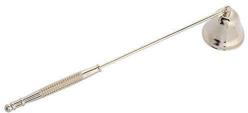 ohcoolstule 20,6 cm Kerzenlöscher, 1 Stück Edelstahl Glockenförmiger Kerzenlöscher Docht Trimmer Abdeckung Handwerkzeug für sicheres Löschen (Gold)