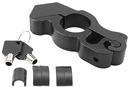 Motorrad Lenkerschloss, Universal Aluminiumlegierung Bremshebelschloss Lenker Motorrad Gassicherheitsschloss mit 2 Schlüsseln für Motorräder, Roller und Geländefahrzeuge