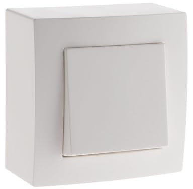 Zenitech - Interruttore Completo Va e Viene 10A in Sopraelevazione - Gamma Presto Pronto da Installare - Assemblaggio Completo con Cablaggio Semplificato - Design Moderno ed Elegante - Bianco