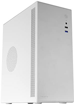 Tacens ORUMX500, Caja Minitorre Slim Micro-ATX + Fuente de Alimentación SFX 500W, Ultra Compacta, Estructura de Acero, Ventilador 80mm, Blanco