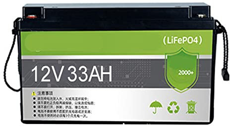 TGHY Batterie au Lithium LiFePO4 12-200 Ah 12,8 V Batterie Rechargeable BMS intégrée Parfaite pour Camping-Car, Bateau, système Solaire et Plus 2000 Cycles Profonds,12.8v33ah