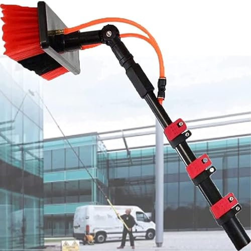 Window cleaning equipment Photovoltaic Panel Cleaning Extendable Cleaner Conservatory Roof Cleaning Tools Water Fed Extendable Brush (Color : Brushhead55cm, Size : 9m/30FT)