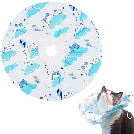 Weiches Schutzhalsband für Katzen, verstellbarer Schutz vor chirurgischen Verletzungen (Größe S, 12 – 25 cm)