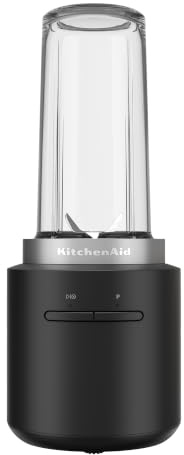 KitchenAid Kabelloser Personal Blender - Go Cordless - 473 ml BPA-freier Becher - Pulse-Taste - Edelstahlklingen - Mit Akku - Schwarz