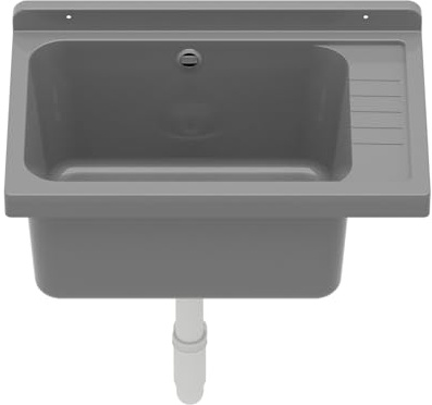 Ausgussbecken Waschbecken Spülbecken Waschtrog draußen Garten Garage Keller Waschraum Waschküche Werkstatt (Grau)