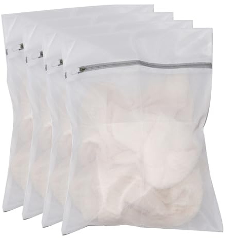 4 stycken tvättnät, 40 x 50 cm tvättpåsar med dragkedja för skydd känslig tvätt reseorganisationsväska för kläder, jeans, badhanddukar, lakan